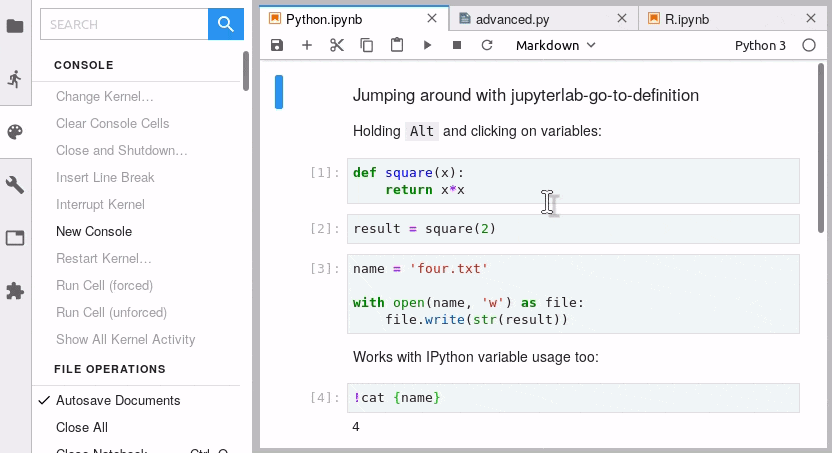 Result str. JUPYTERLAB. Def Square код. Многострочные комментарии Jupyter.