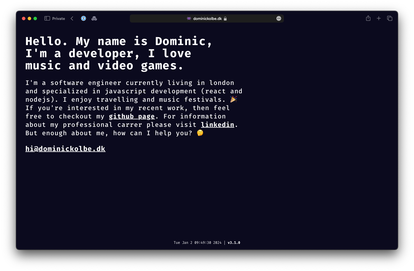 GitHub - dominickolbe/dominickolbe: :raised_hands: source of my ...
