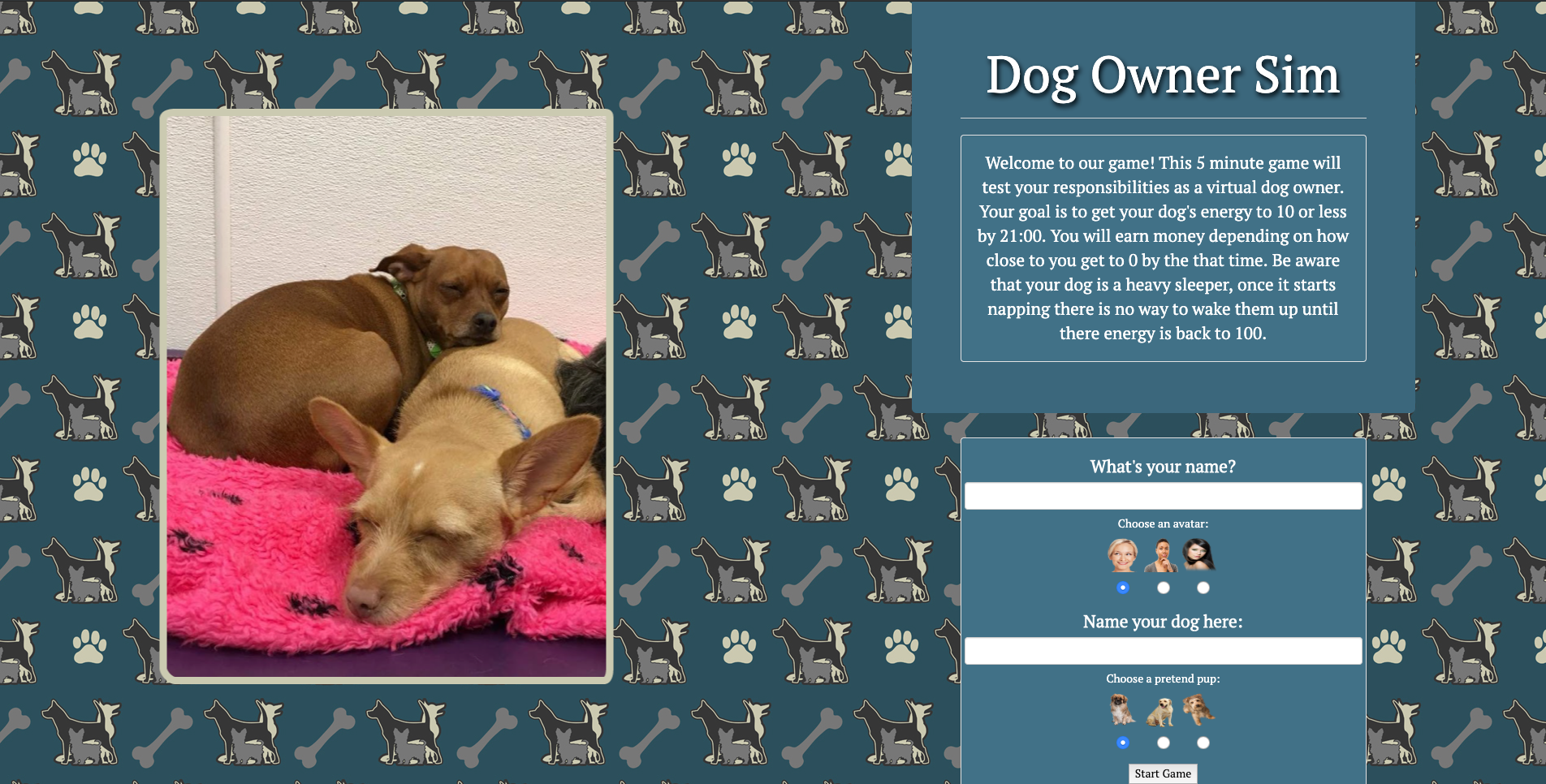 GitHub - PhilipEskins/dog-game: Original game / simulator concept ...