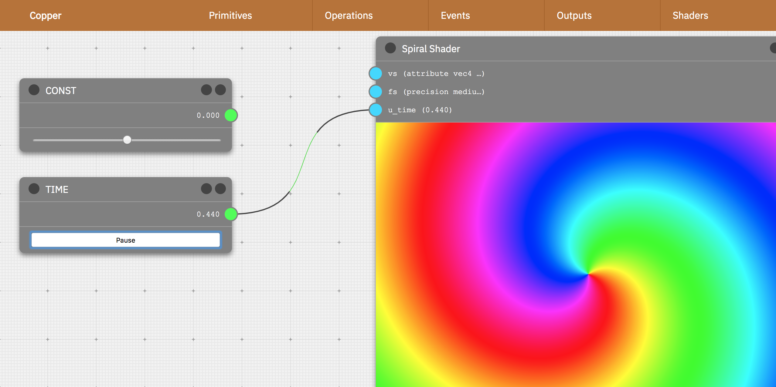 GitHub - onion2k/copper: A graphical UI for making flows of data