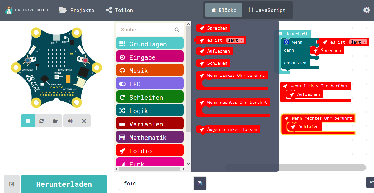 GitHub - MKleinSB/pxt-foldio: Makecode extension for foldio on Calliope ...