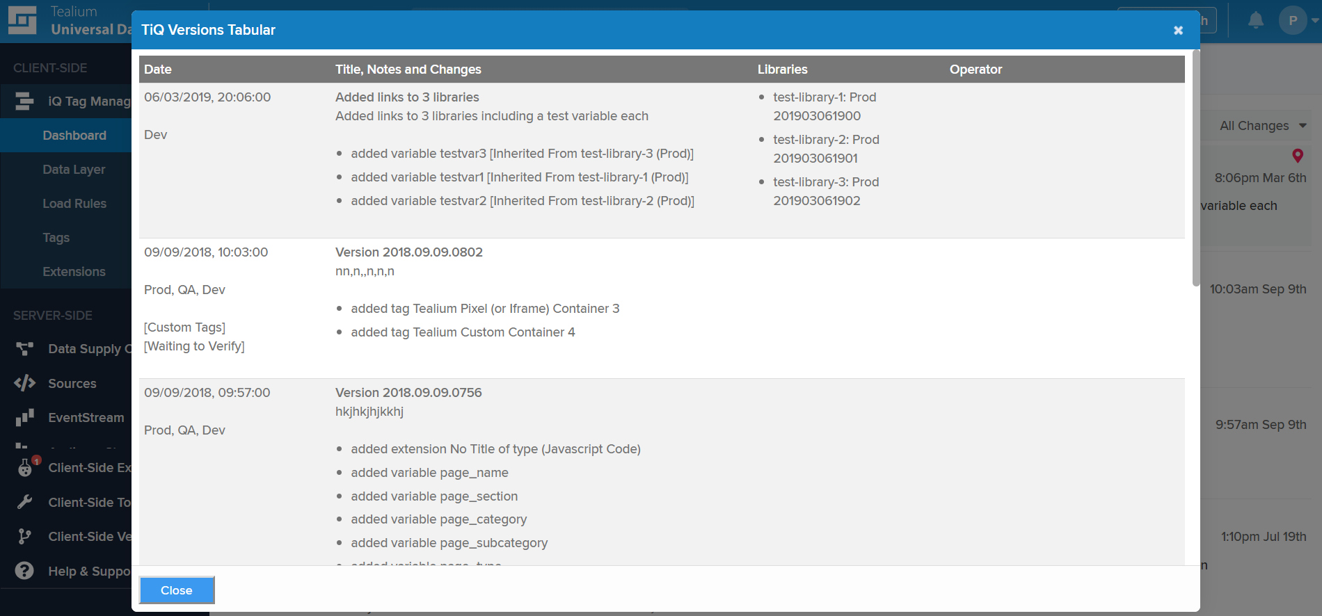 tiq-versions-tabular