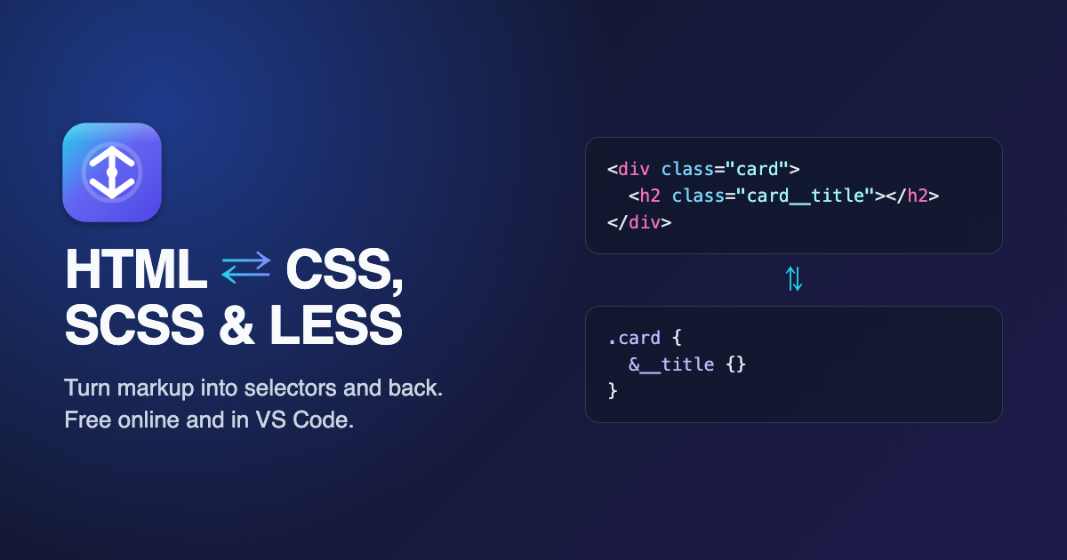 vscode-html-to-css