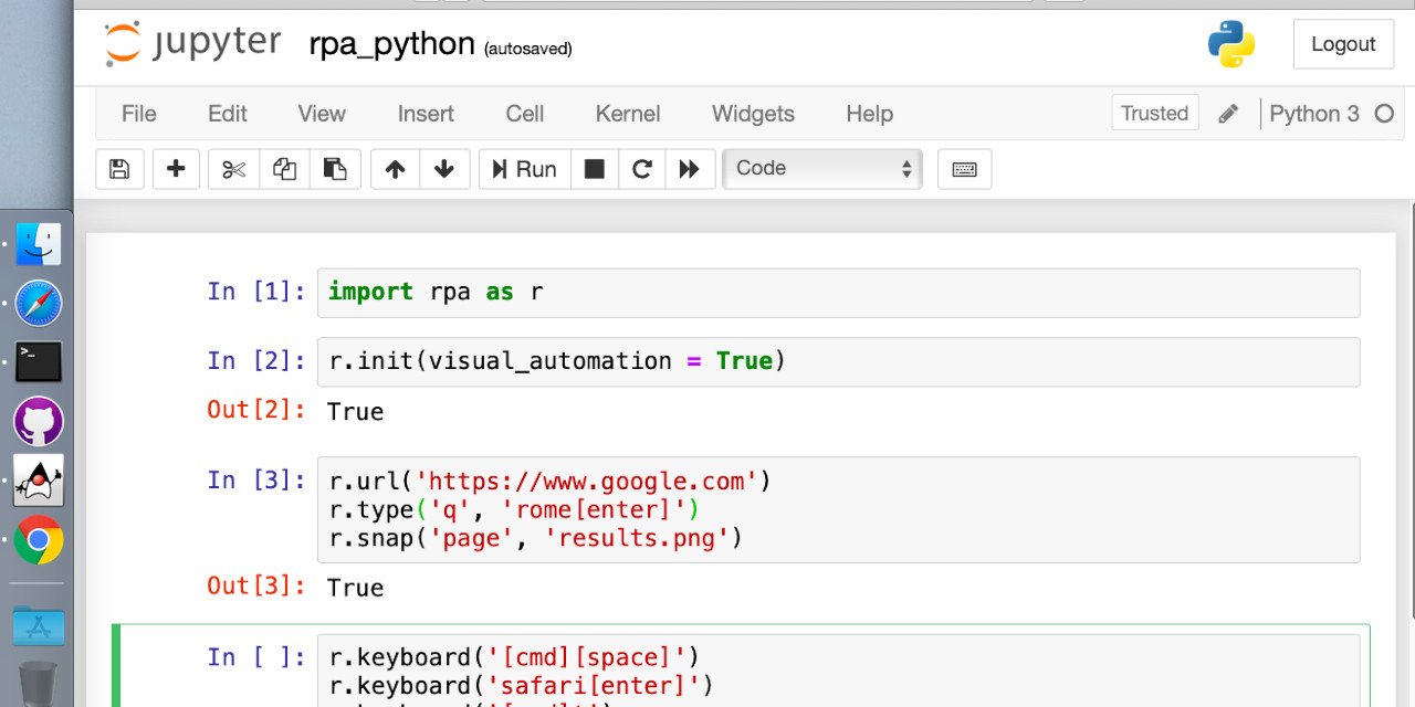 Robotic process sales automation python