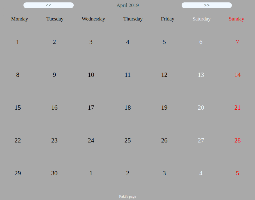 GitHub - pako7650/CalednarA: A javascript powered, css touched, html ...