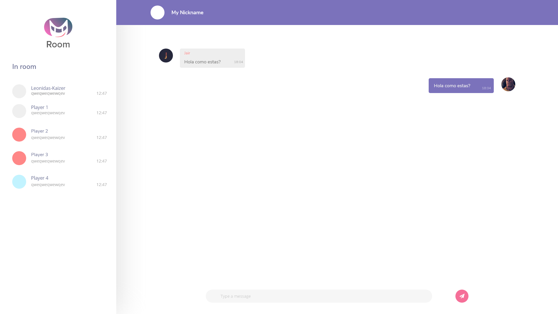 GitHub - JairHuamanBellido/ChatRoom: Aplicacion de chat