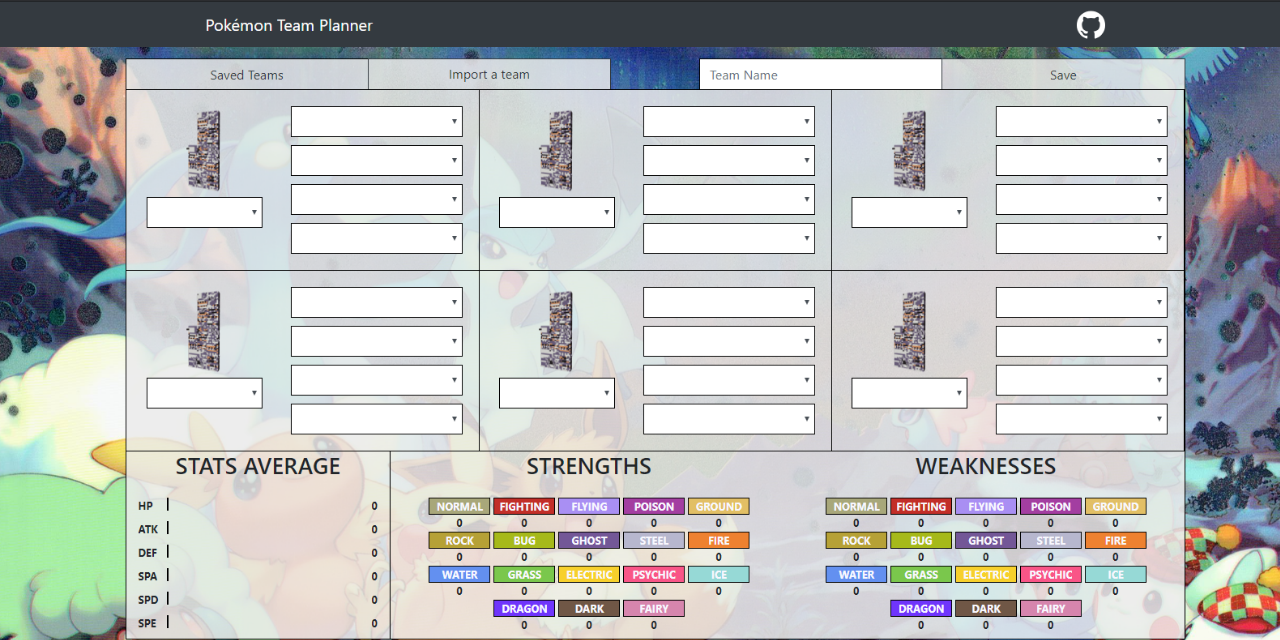 GitHub - Kairozen/pokemon-team-planner: Pokémon Team Planner for ...