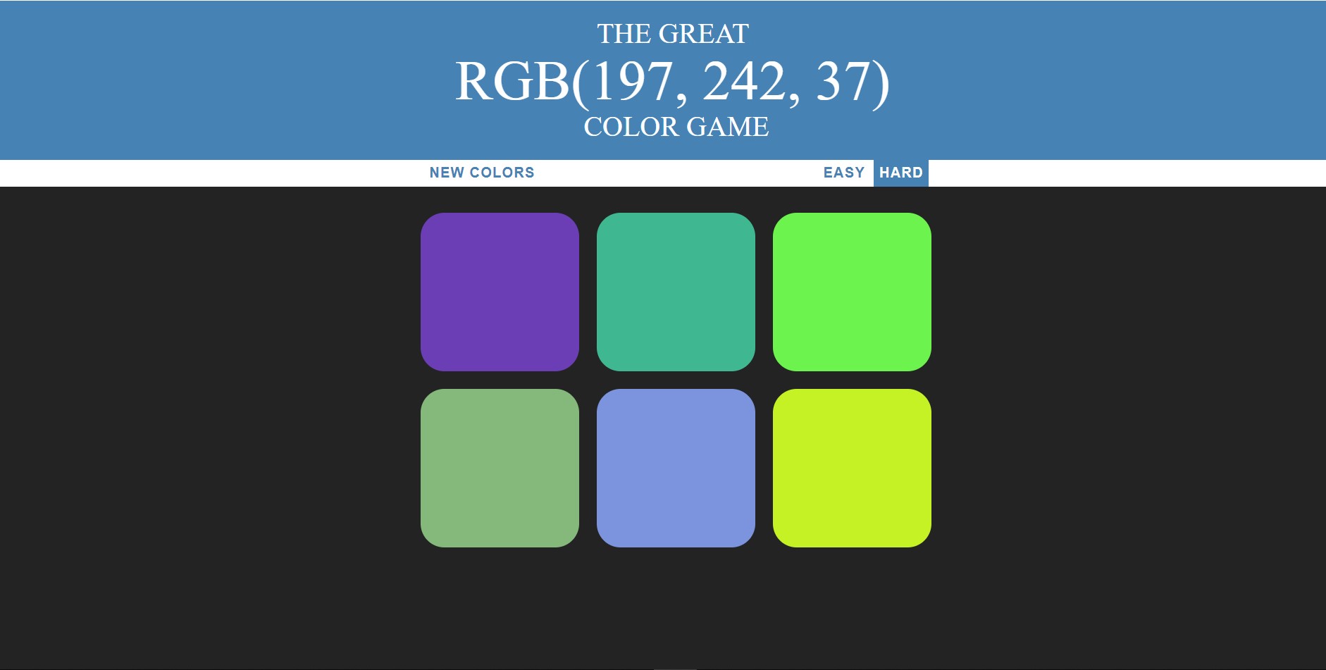 GitHub - iamismile/colorgame: RGB Color Guessing Game