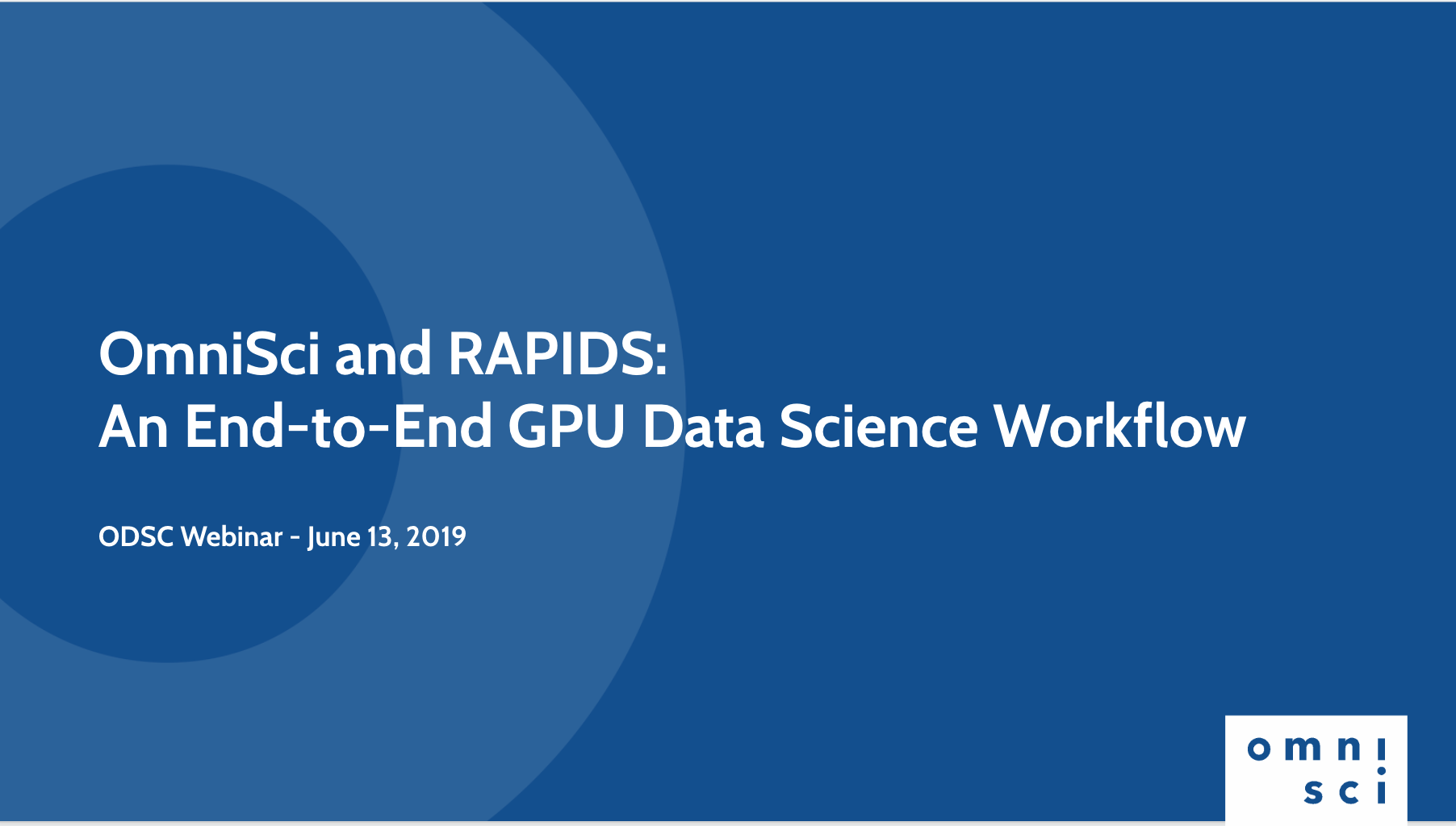 GitHub - heavyai/odscwebinar: Code and Slides for 'End to End GPU ...