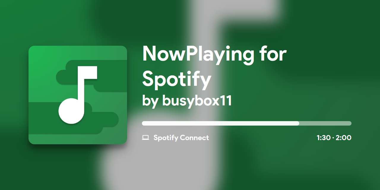 Spotify Web Now Playing