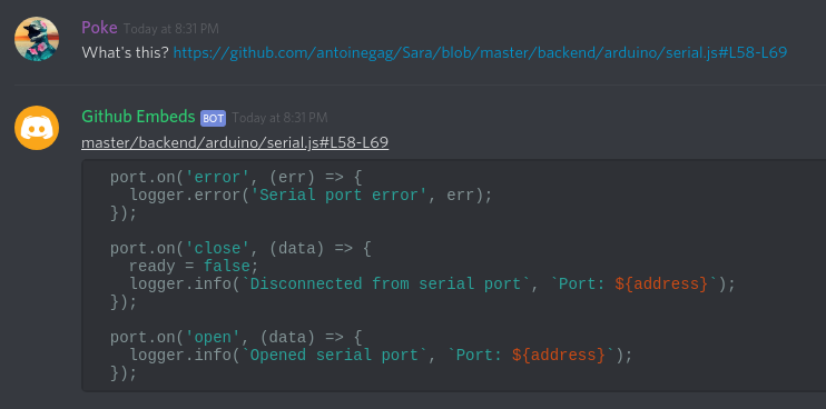 GitHub - antoinegag/github-embeds: 🗒️ Embed files from Github in Discord