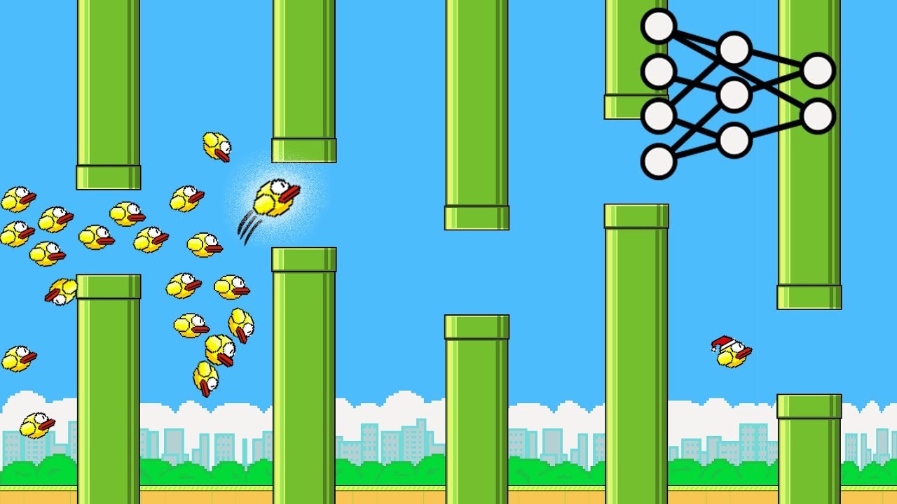 Arquitetura da rede neural múltiplas camadas nos jogos Flappy Bird