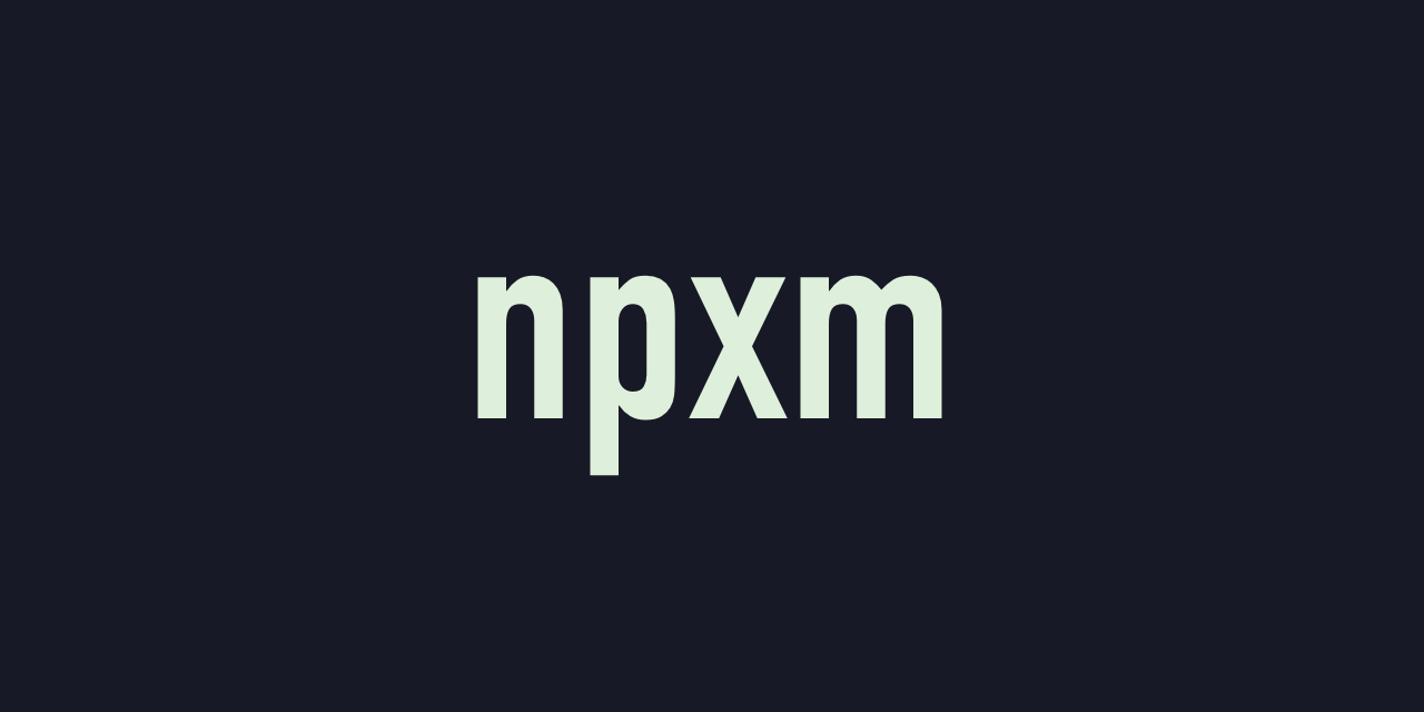 GitHub - manGoweb/npxm: Generic node package version manager · GitHub