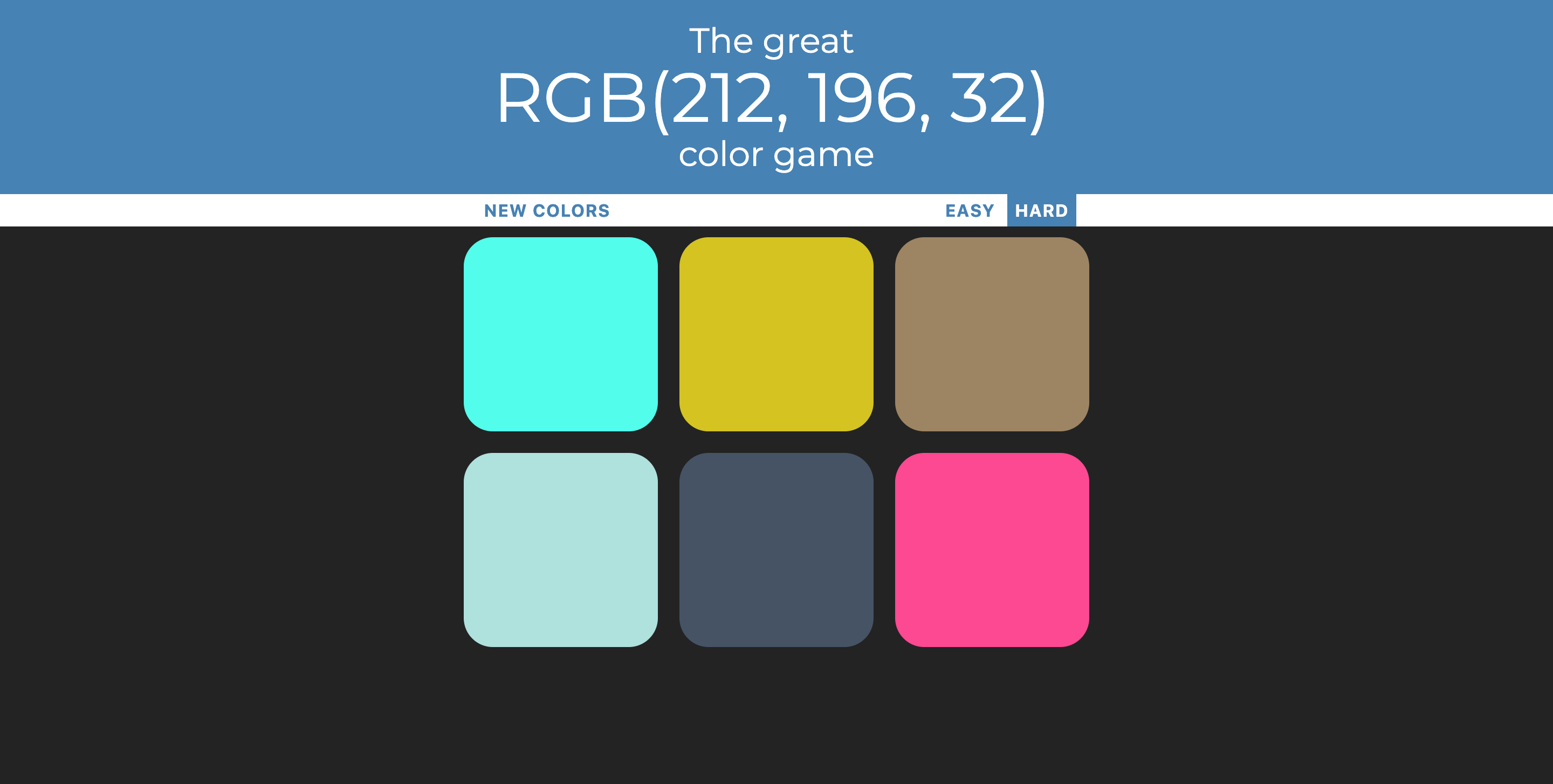 GitHub - andypieters/color-game: Fun little rgb color game