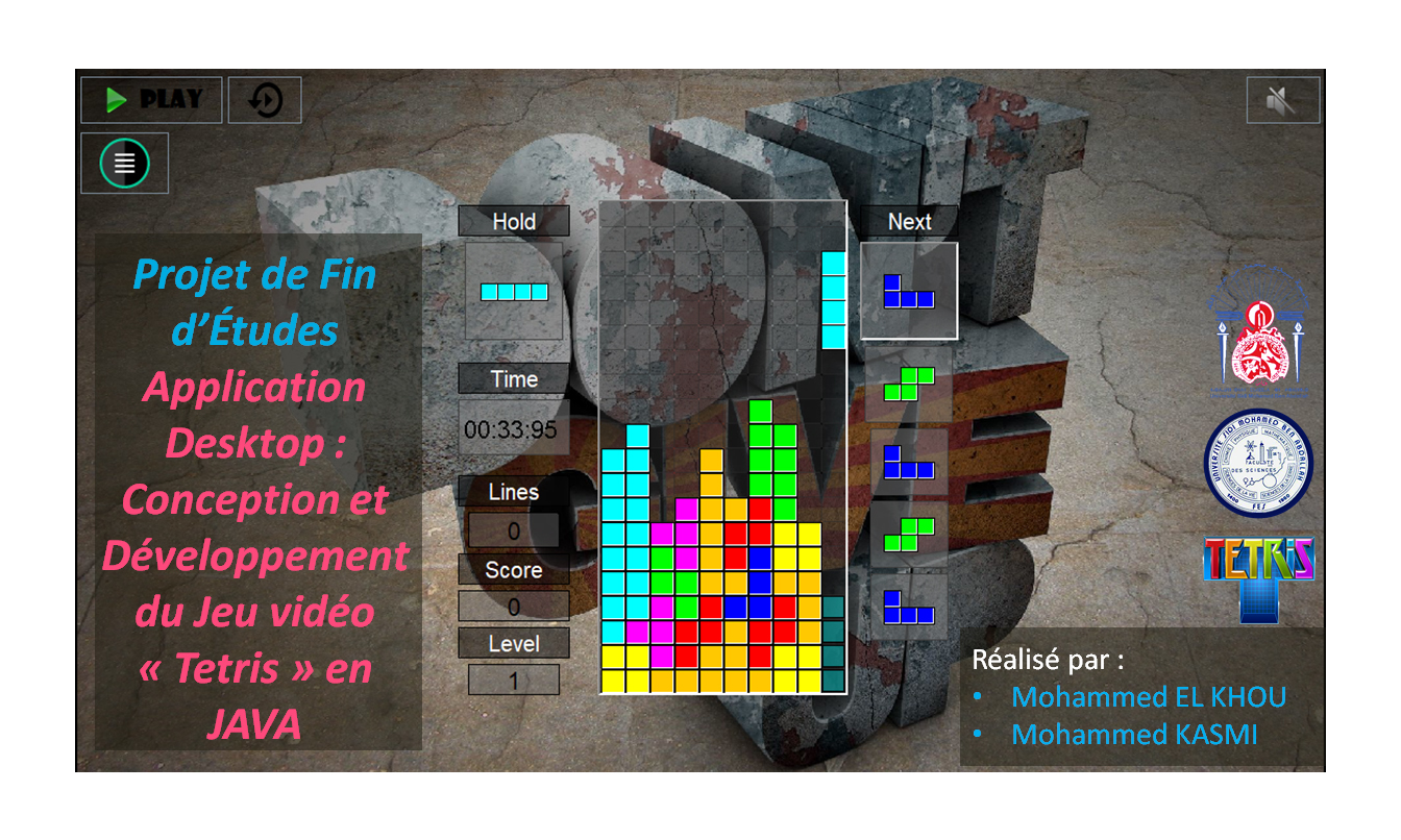 GitHub - m-elkhou/Tetris: Desktop Application: Design and Development of a  video game in JAVA : 