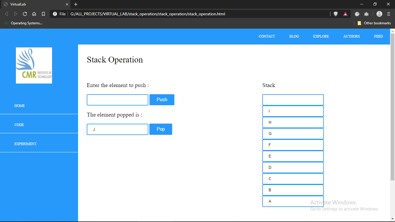 GitHub - Manisha-Jangid/Virtual-Labs-StackOperation: Demonstration of ...