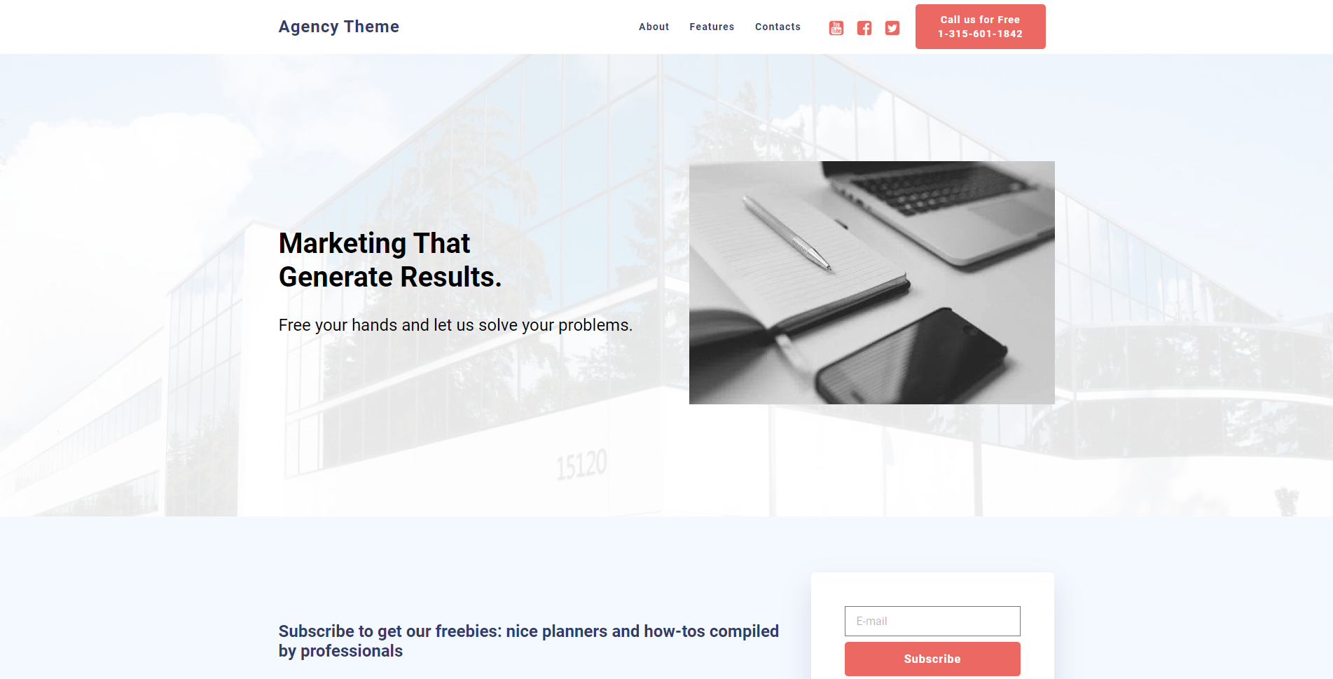 GitHub - patrickcontentcreation/Agency-Theme-OnePage: Agency Theme is ...