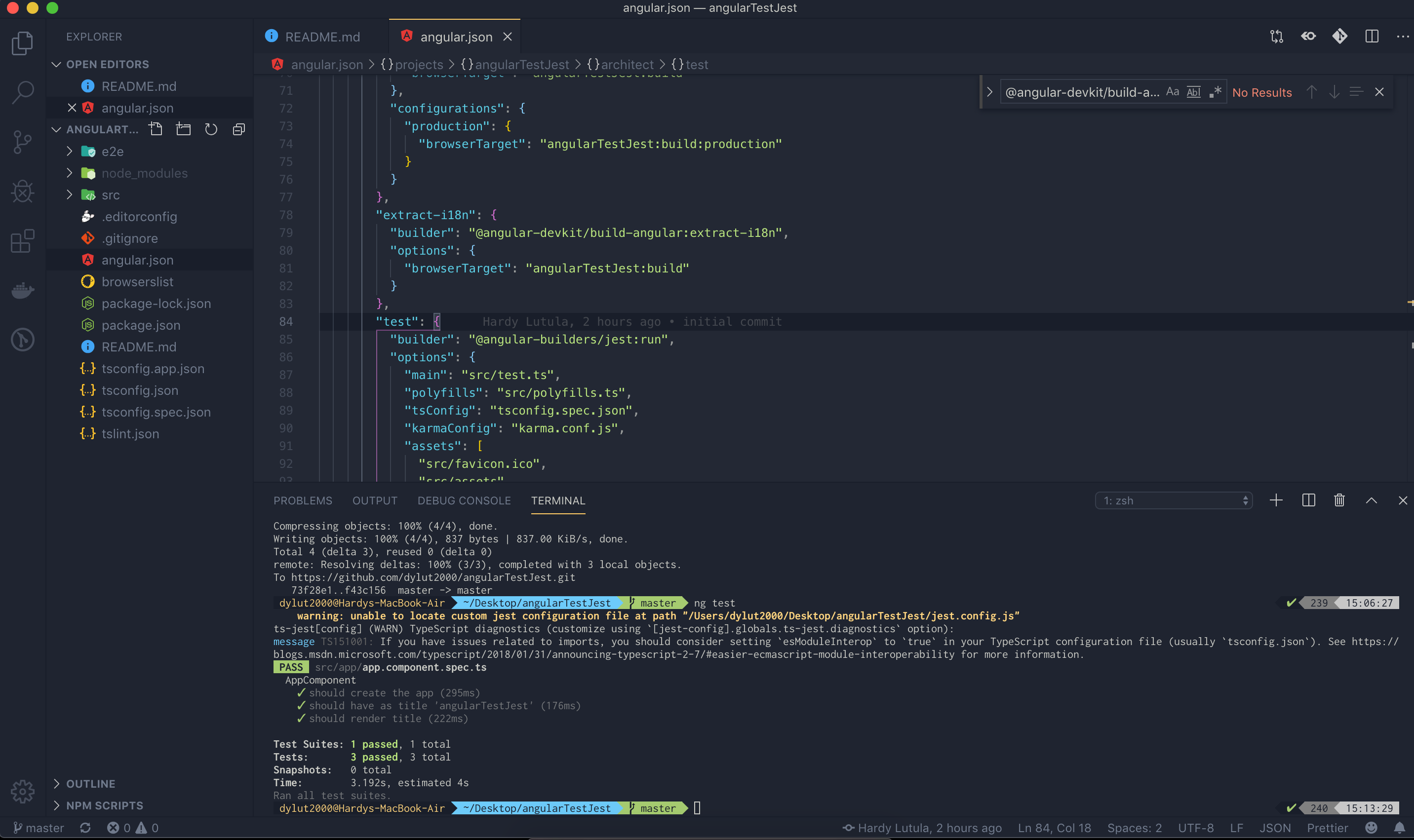 GitHub - dylut2000/angularTestJest: set up an Angular 8.3.0 test with ...