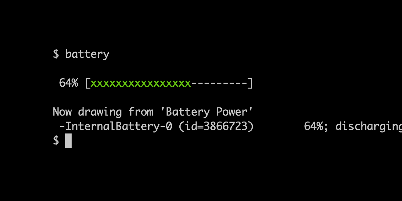 GitHub - bessarabov/macos-battery-cli: Console script to output macOS ...