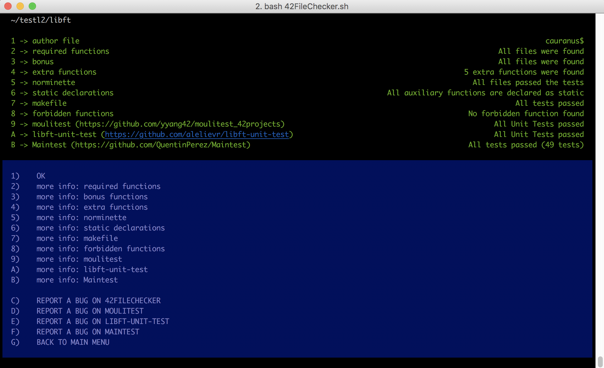 GitHub turbak/libft my recreation of some libc functions