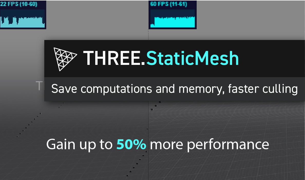 GitHub - Fyrestar/THREE.StaticMesh: Lightweight mesh class for faster ...