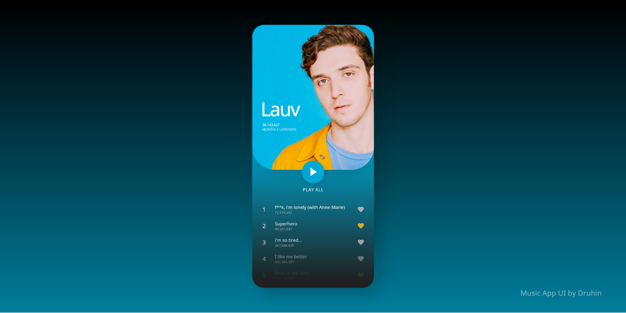 Modern-Music-App-UI-Artist-Page