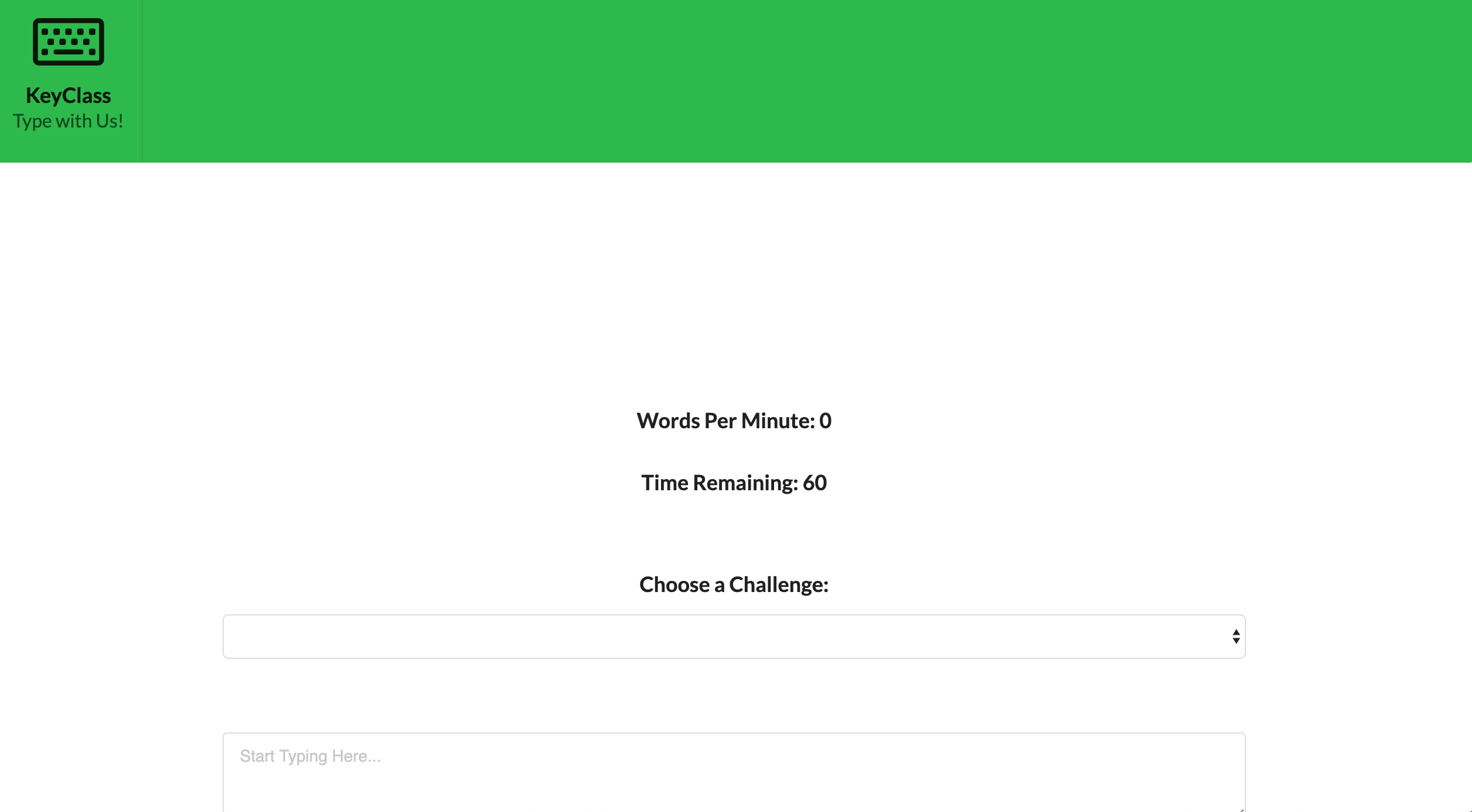 GitHub - hawkins-e/keyclass-frontend: Typing Test Program built with ...