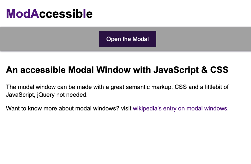 GitHub - RubenJnl/ModAccessible: Accessible modal