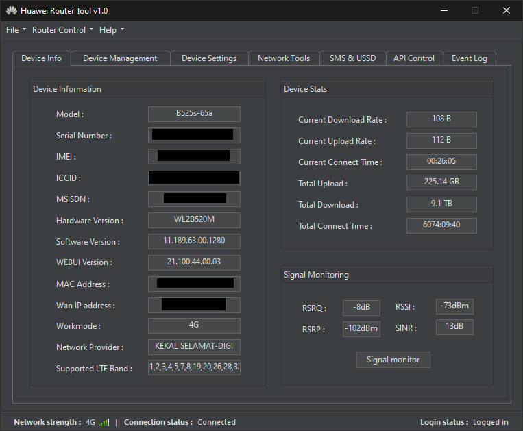 GitHub - pearlxcore/Huawei-Router-Tool: Tool to interact with Huawei Sns-Brigh10