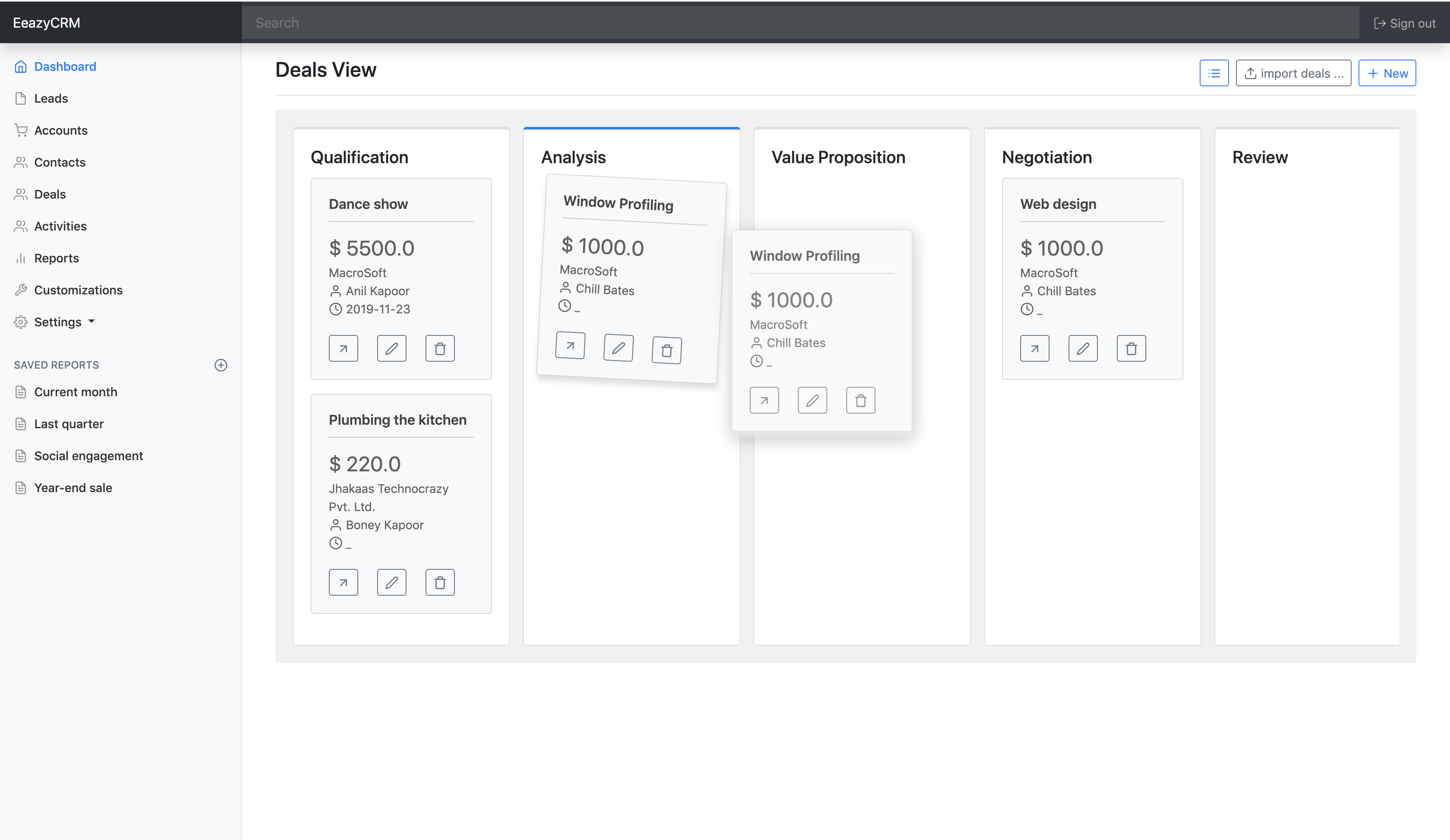 GitHub jagjot2008/EeazyCRM Open Source CRM based on Python's Flask