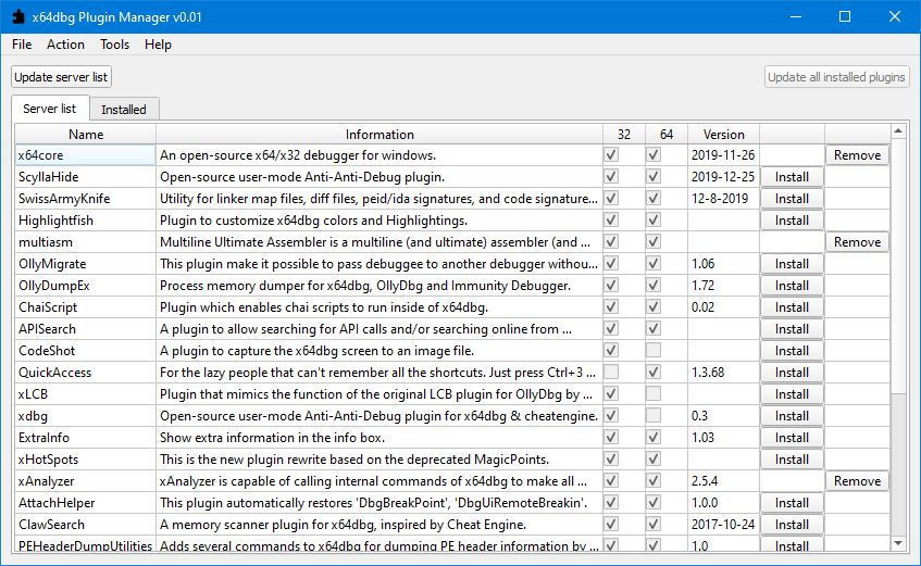 horsicq/x64dbg-Plugin-Manager