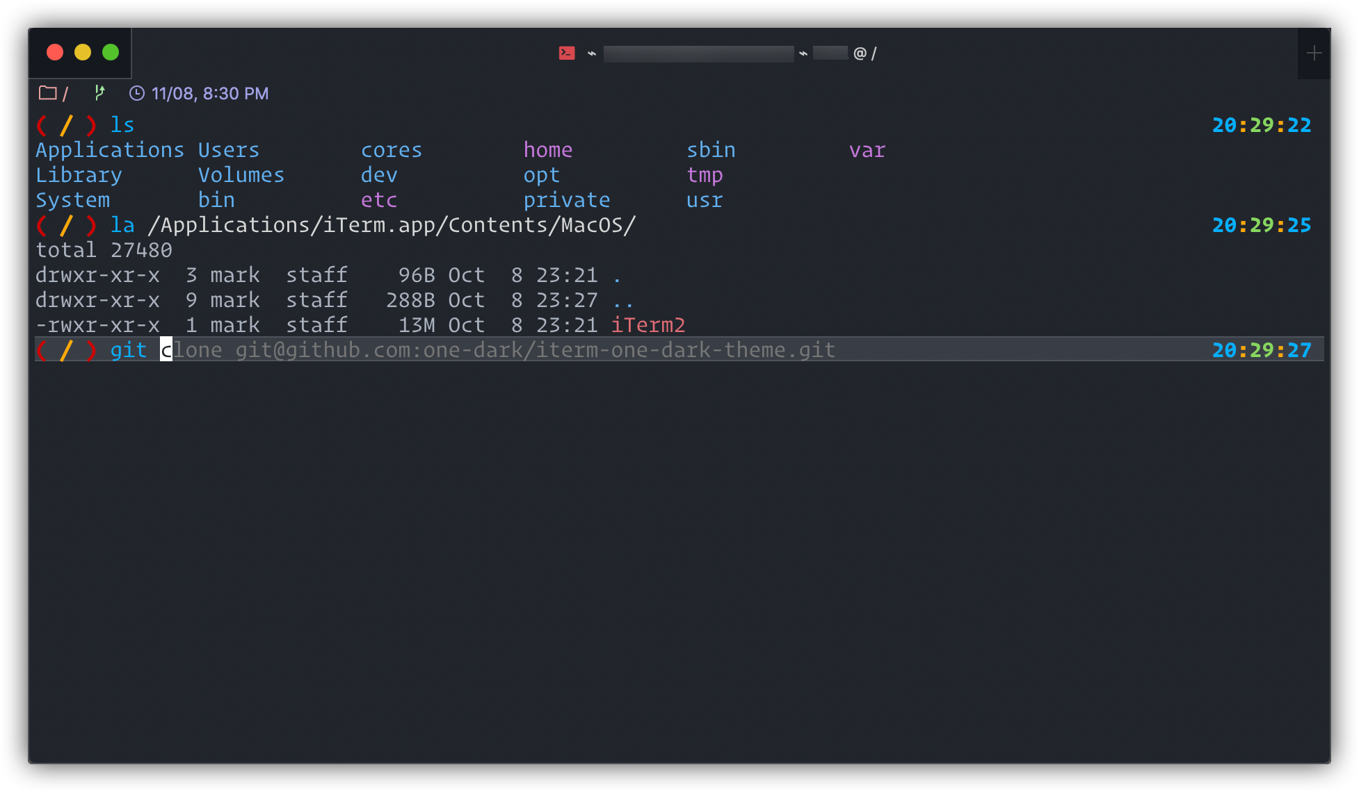 iterm-one-dark-theme