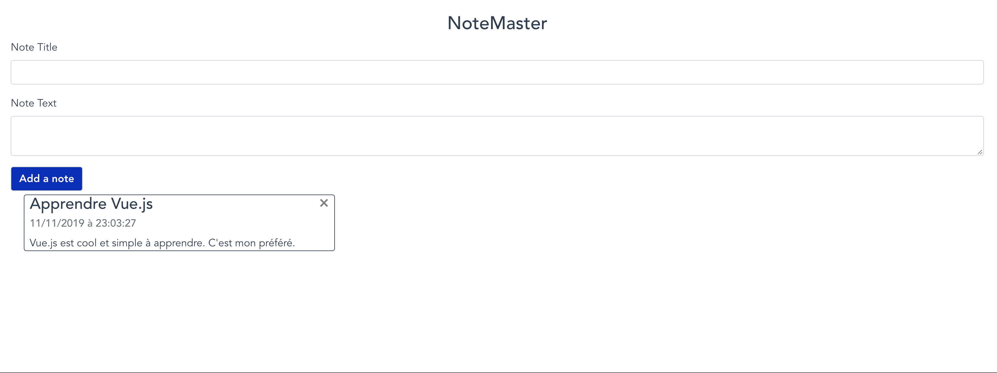 GitHub - Almorisson/NoteMaster: A simple SPA made with Vue.js