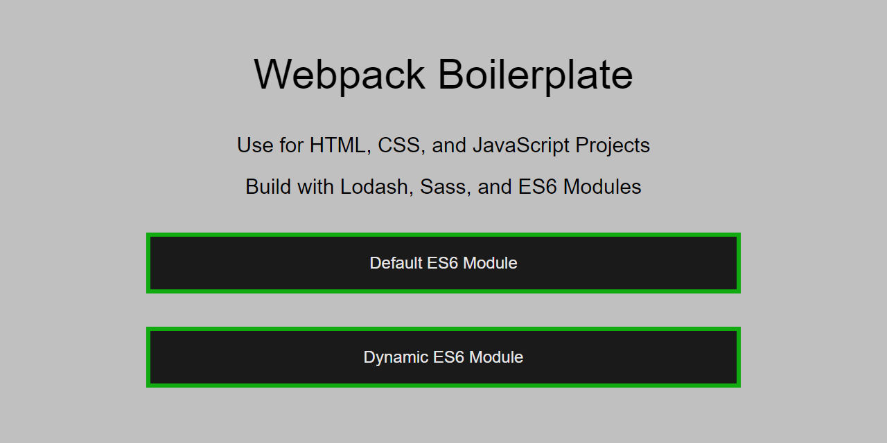 GitHub - benmcnulty/webpack-boilerplate: Webpack Boilerplate for HTML ...