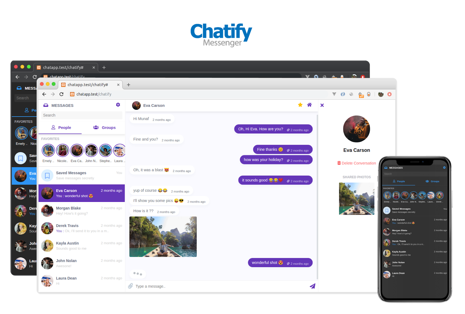 C web app chat