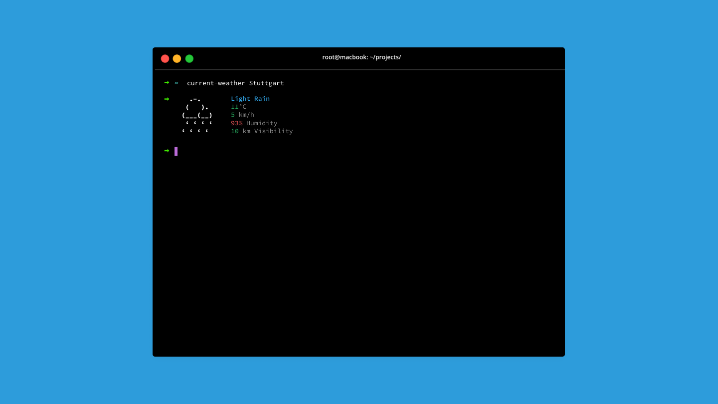 GitHub - egla89/current-weather: A small CLI weather application