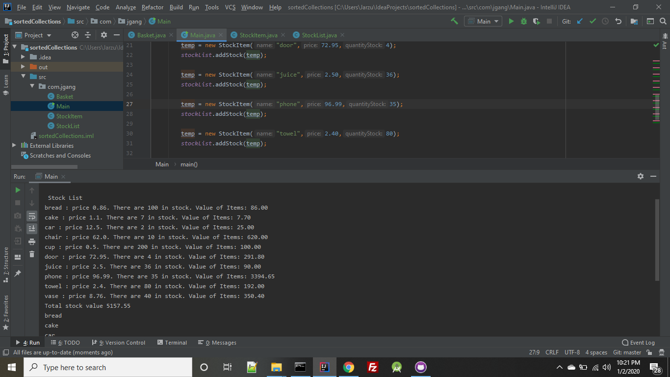 GitHub - Jgil20/StockItem: java program to store Stock Items
