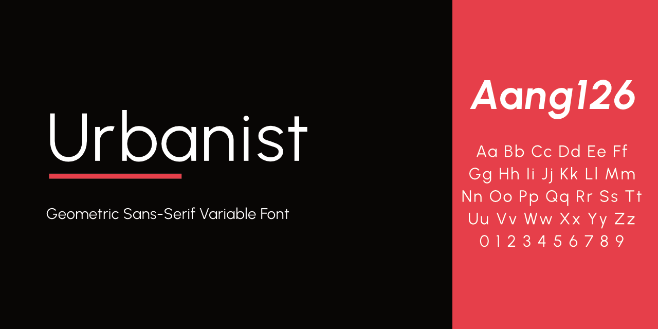 GitHub - coreyhuUrbanist: Urbanist is a low-contrast, geometric sans-serif  inspired by Modernist design and typography.