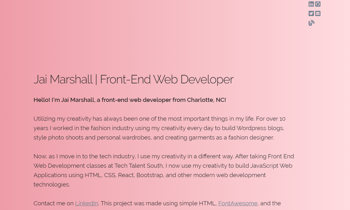 GitHub - CoderJai/SkeletonCSS-One-Page-Portfolio: Created with CodeSandbox