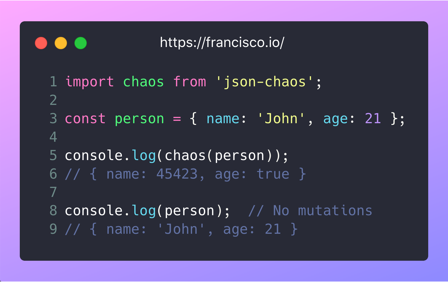 GitHub - franciscop/json-chaos: A tool that randomly changes properties ...
