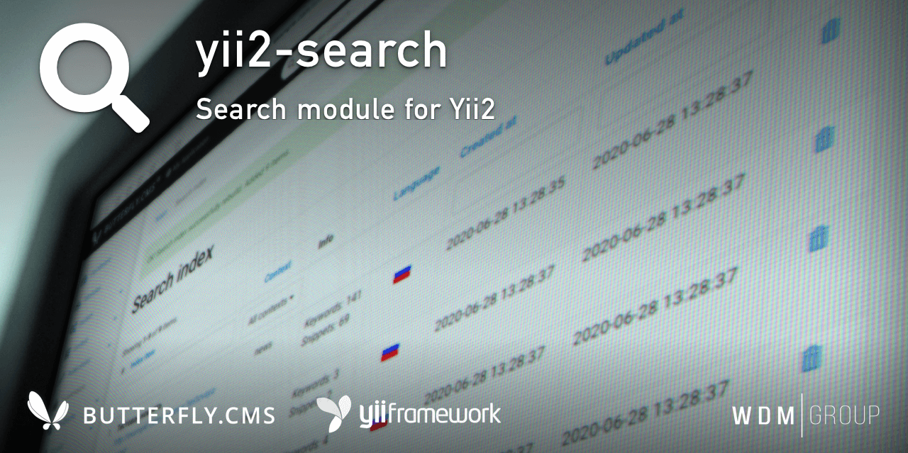 GitHub - wdmg/yii2-search: Search module for Yii2 · GitHub
