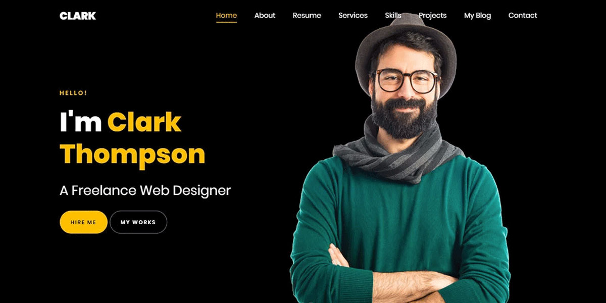 GitHub - iamjoshade/Clark-WP: One Page Free Resume Wordpress Theme