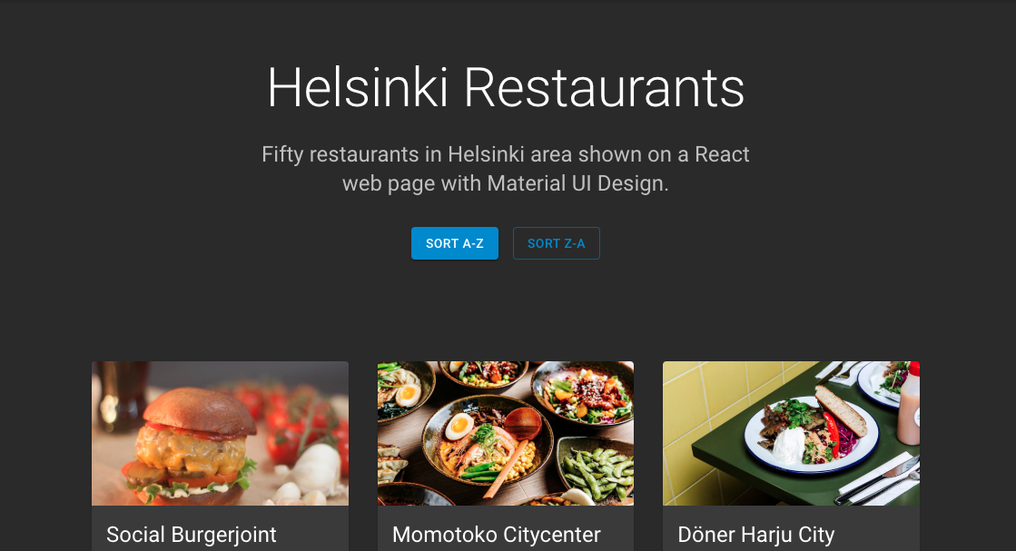 GitHub - htqtung/helsinki-restaurants: React page to list restaurants ...