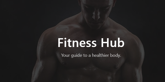 Github Xaaksw Fitnesshub This Is My First Front End Project