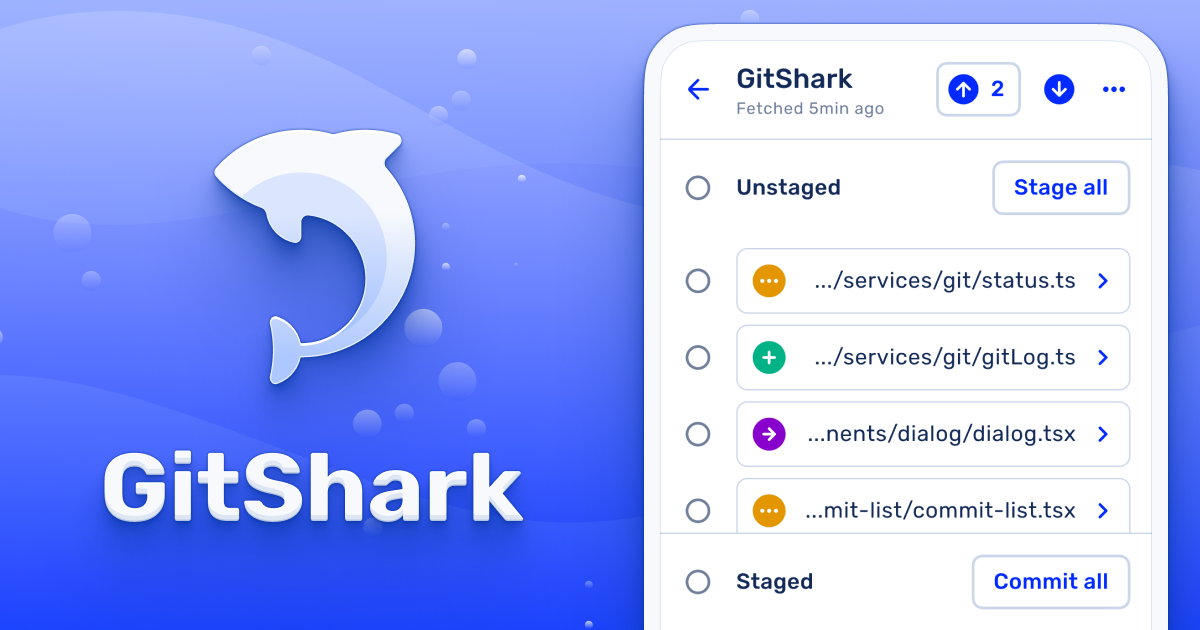 GitHub - oceanbit/GitShark: 🦈 A Git client to surf through your repos ...