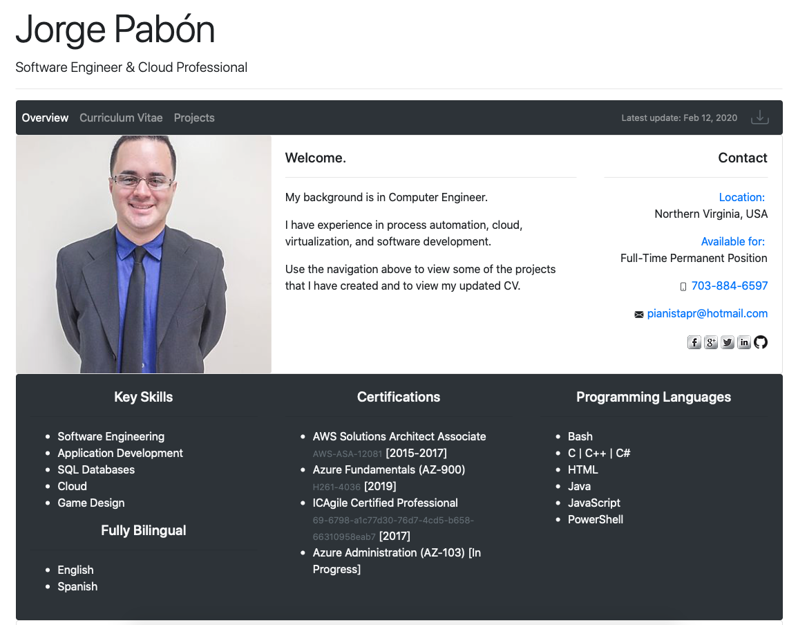 GitHub - PREngineer/prengineer.github.io: My Profile and Curriculum Vitae