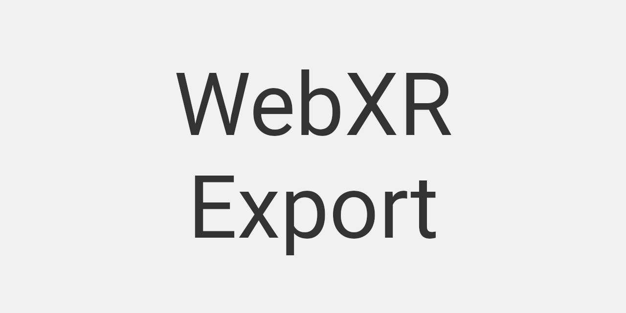 Unity-webxr-export