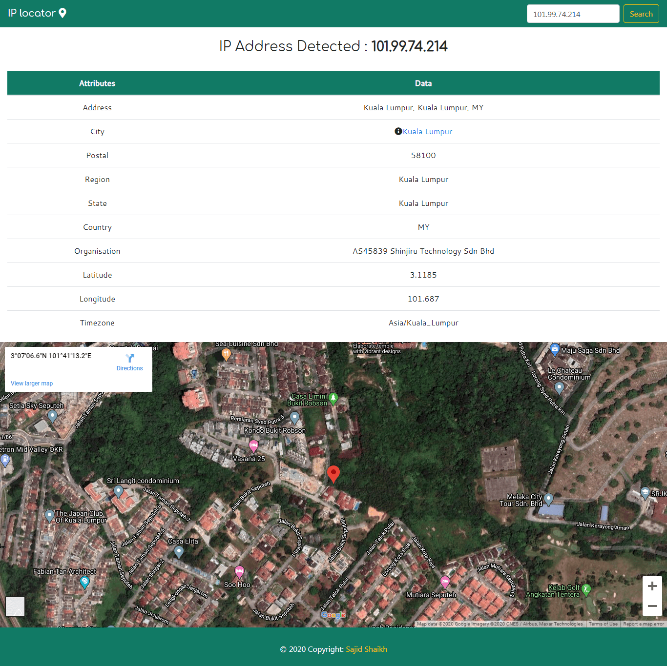 IP Tracker  (Geolocation)