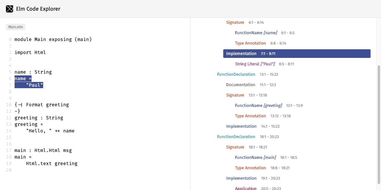 GitHub - peterszerzo/elm-code-explorer: 🗺️ Explore Elm code · GitHub