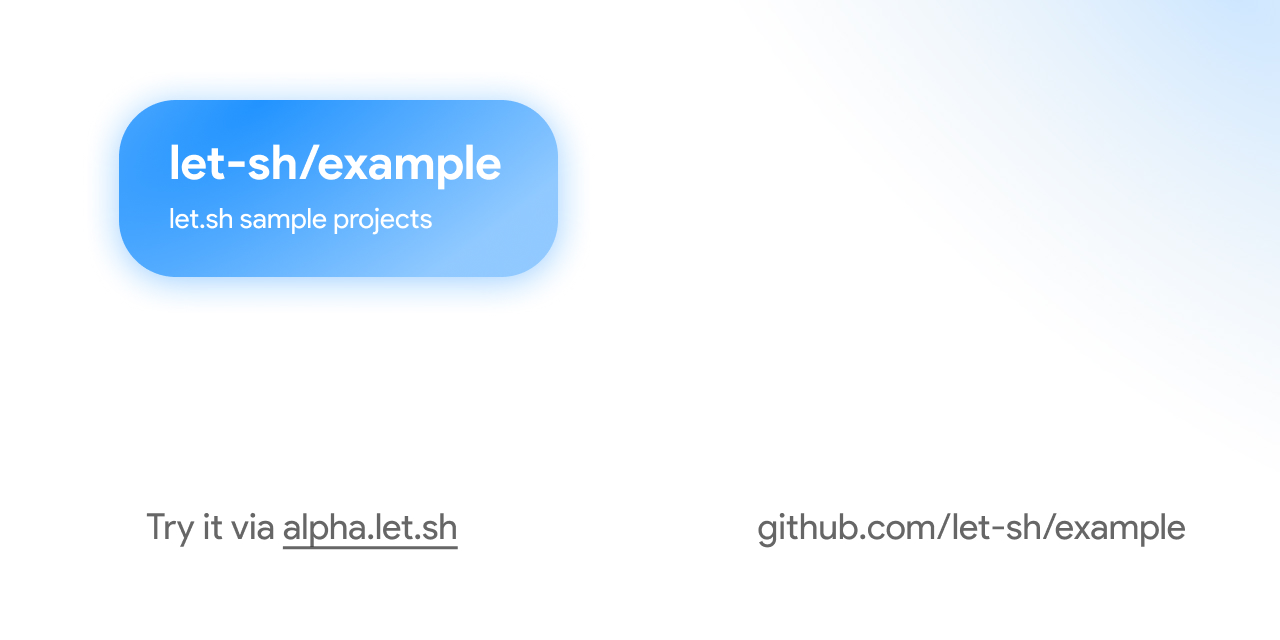 GitHub letsh/example let.sh examples